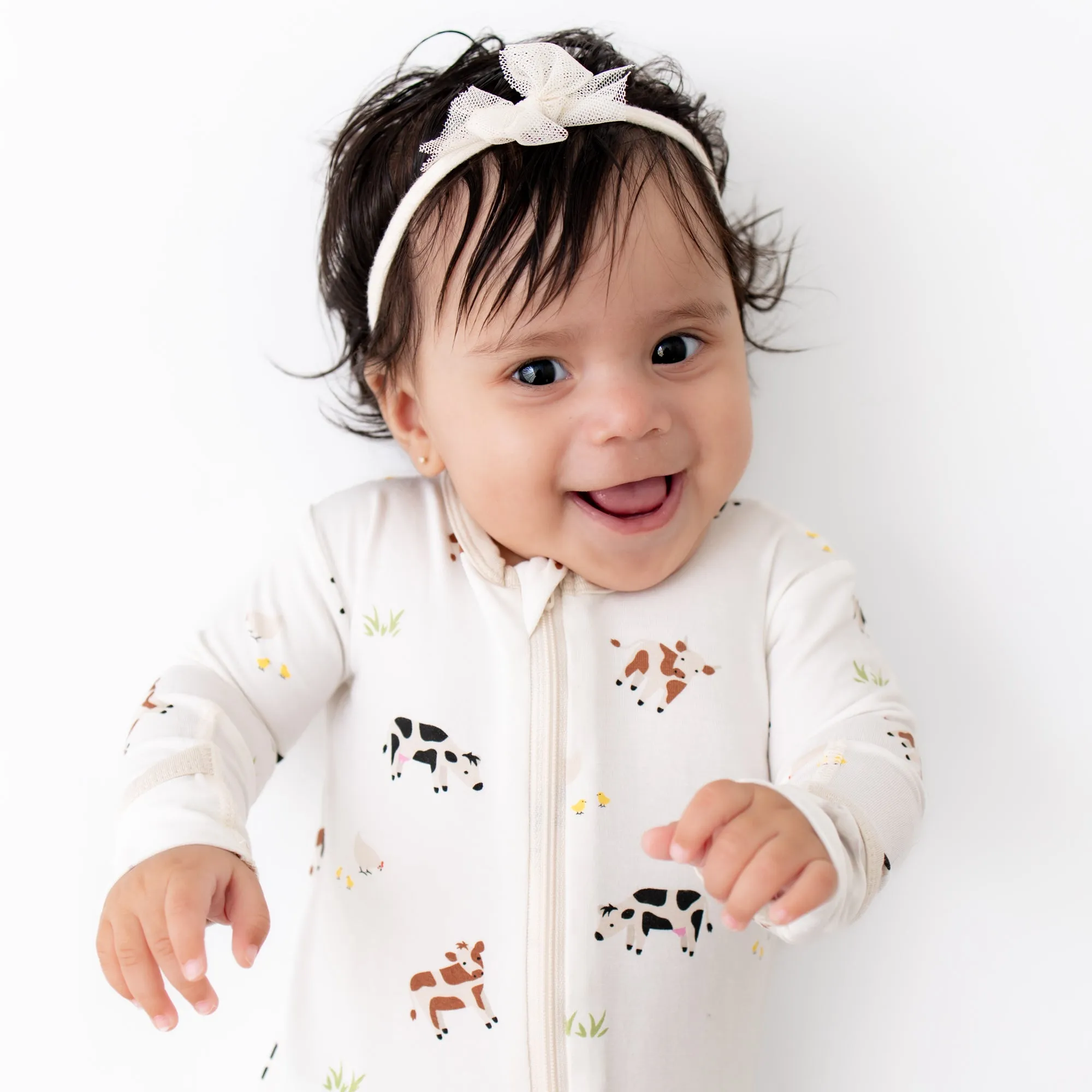 Cow Zippered Footie