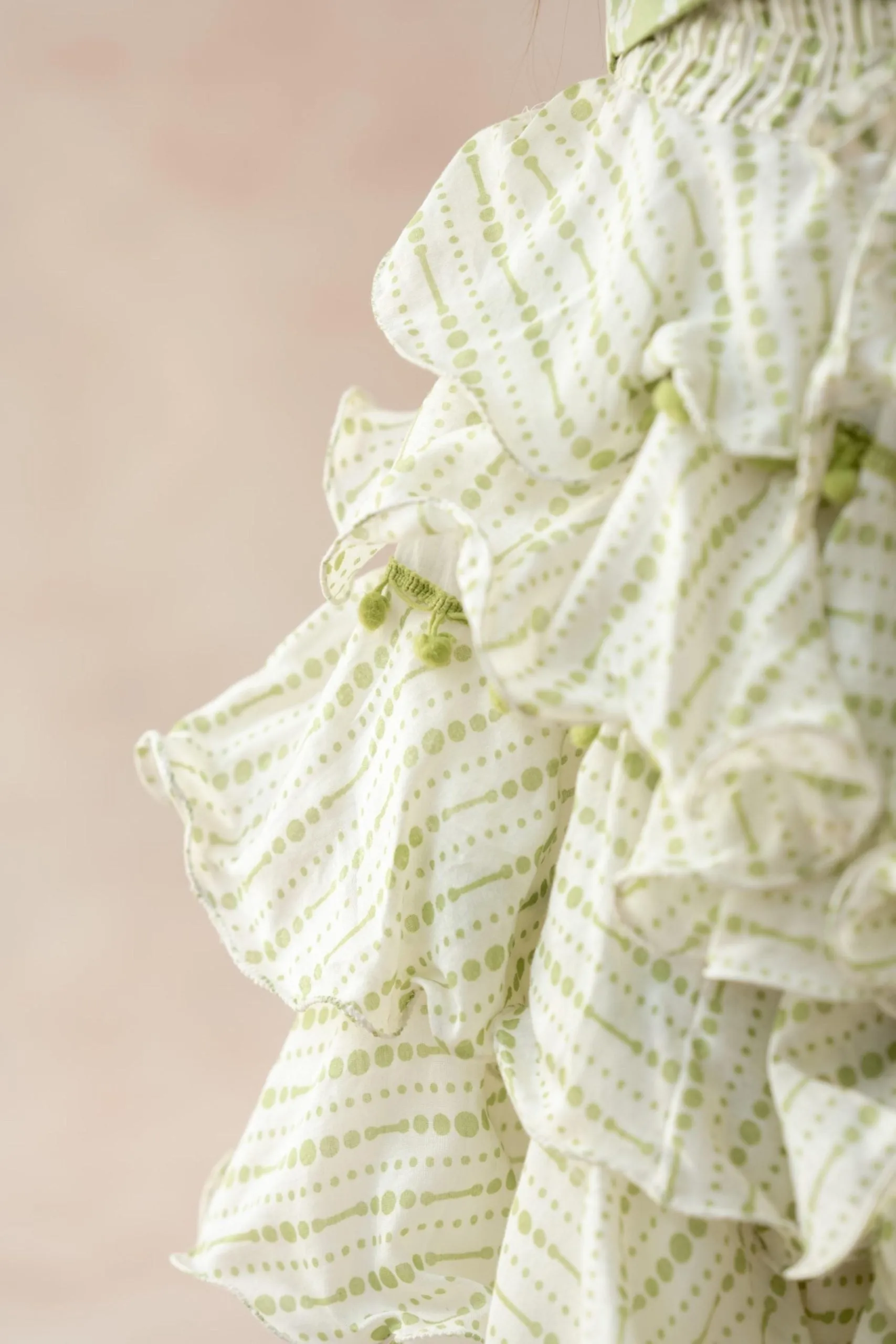Crop top with ruffle skirt