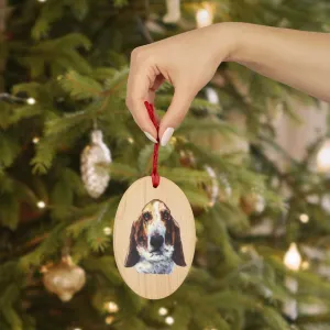 Custom Oval Wooden Ornament with Portrait