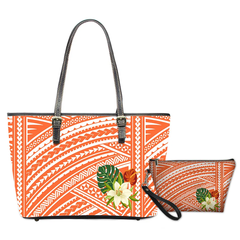 Custom Print Fashion Women Shoulder Bags and Handbags 2pcs/Set Waterpoof Adjustable Shoulder Bag Strap PU Leather