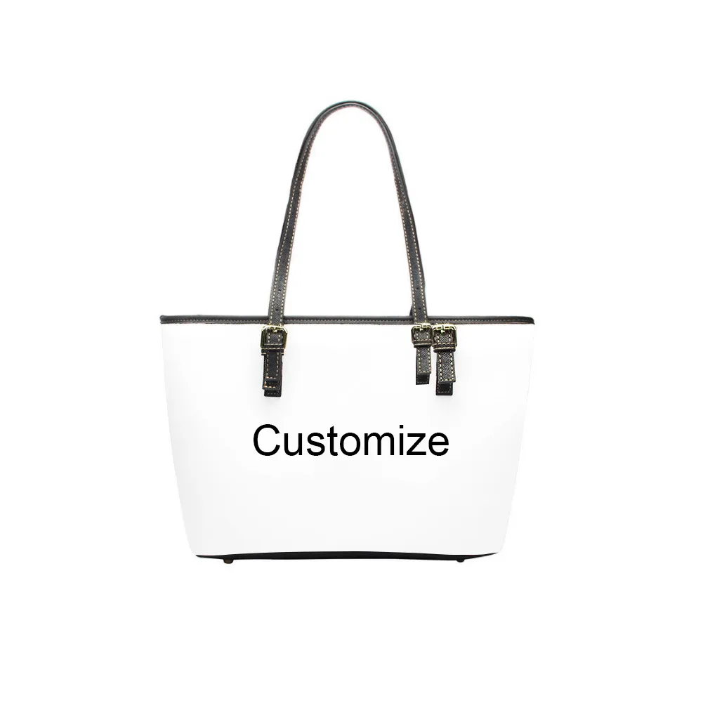Custom Print Fashion Women Shoulder Bags and Handbags 2pcs/Set Waterpoof Adjustable Shoulder Bag Strap PU Leather