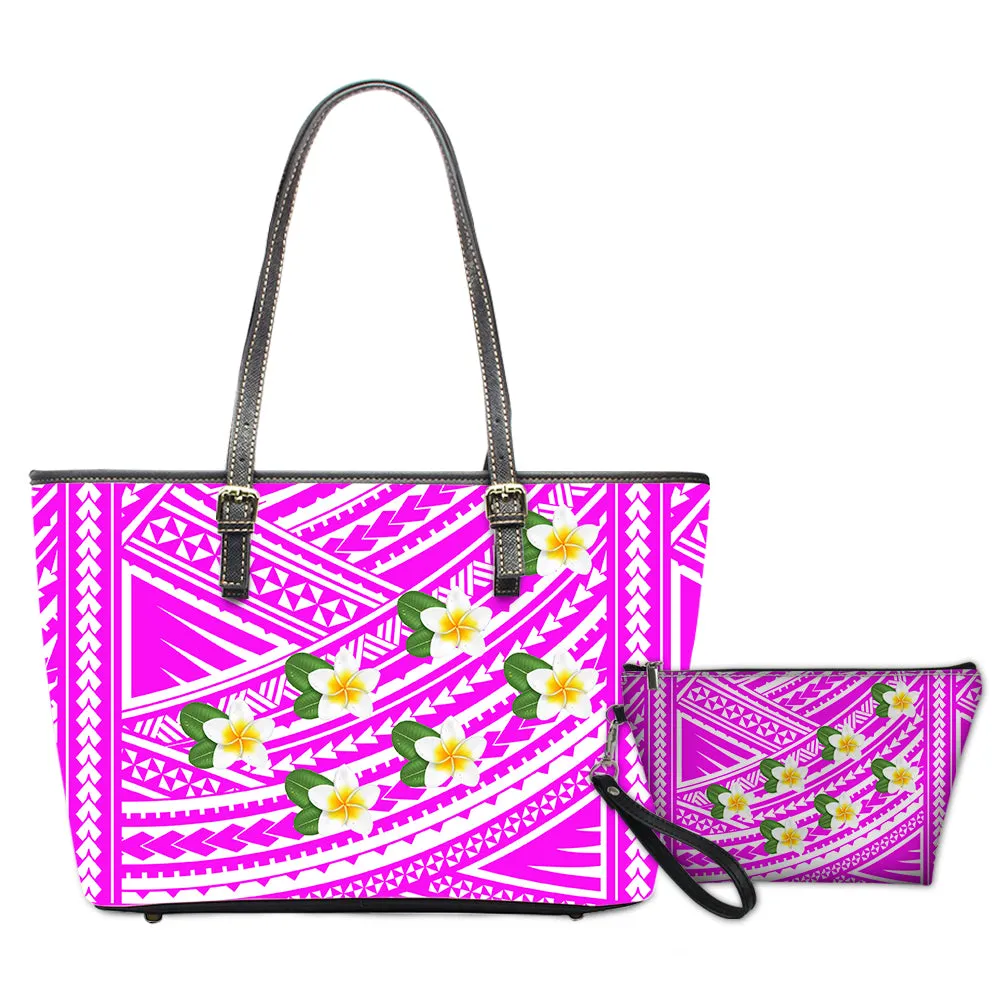 Custom Print Fashion Women Shoulder Bags and Handbags 2pcs/Set Waterpoof Adjustable Shoulder Bag Strap PU Leather