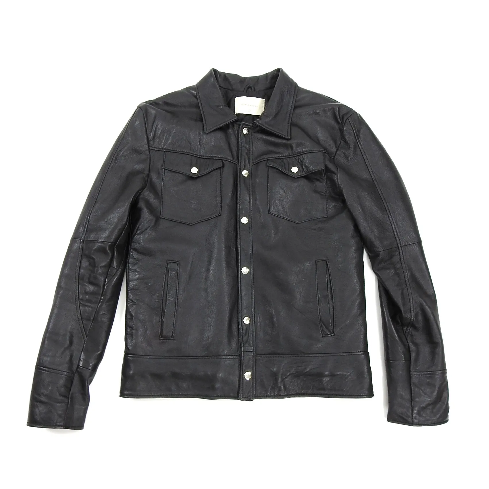 Deadwood Black Leather Coach Jacket - S