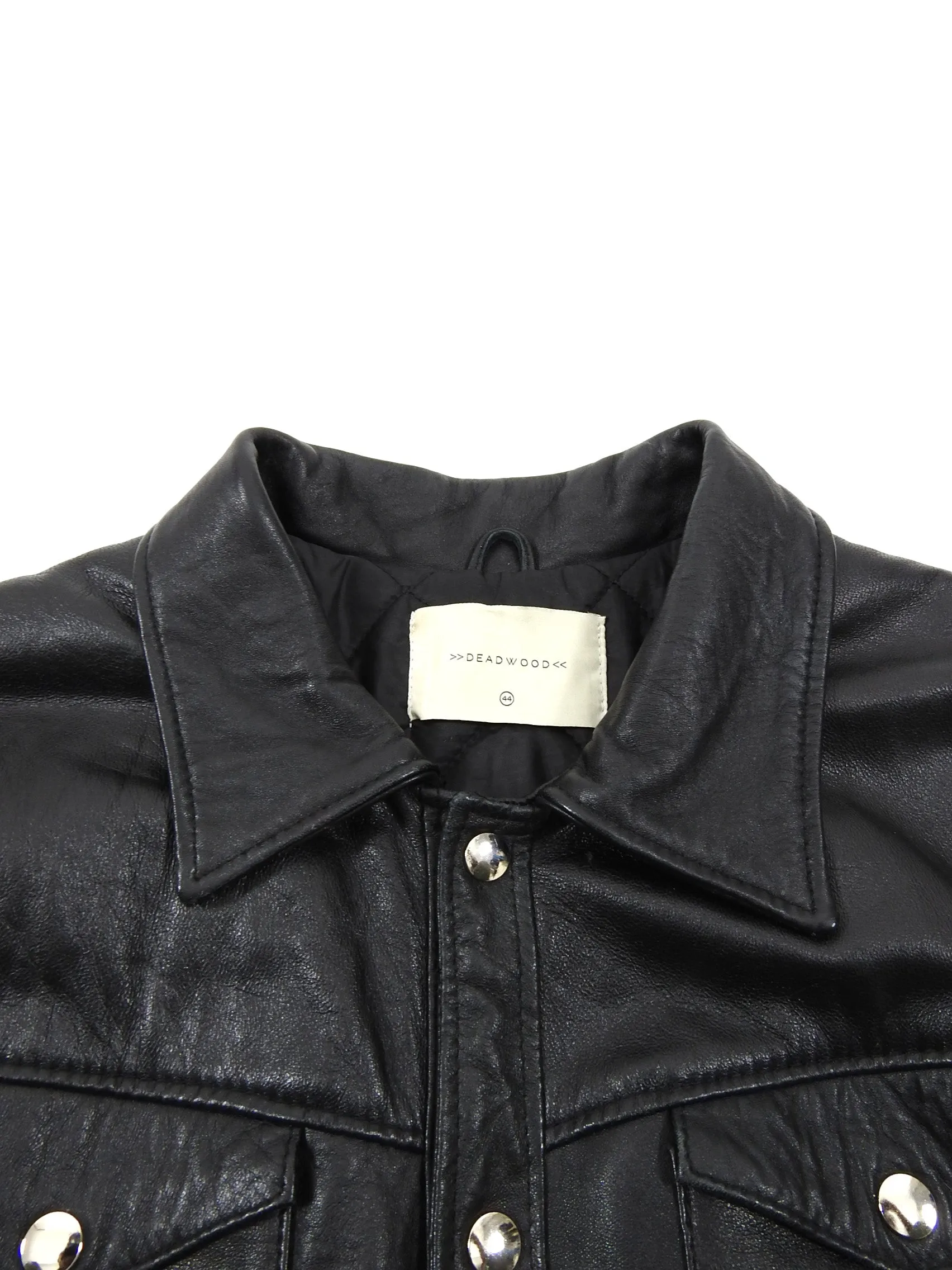 Deadwood Black Leather Coach Jacket - S