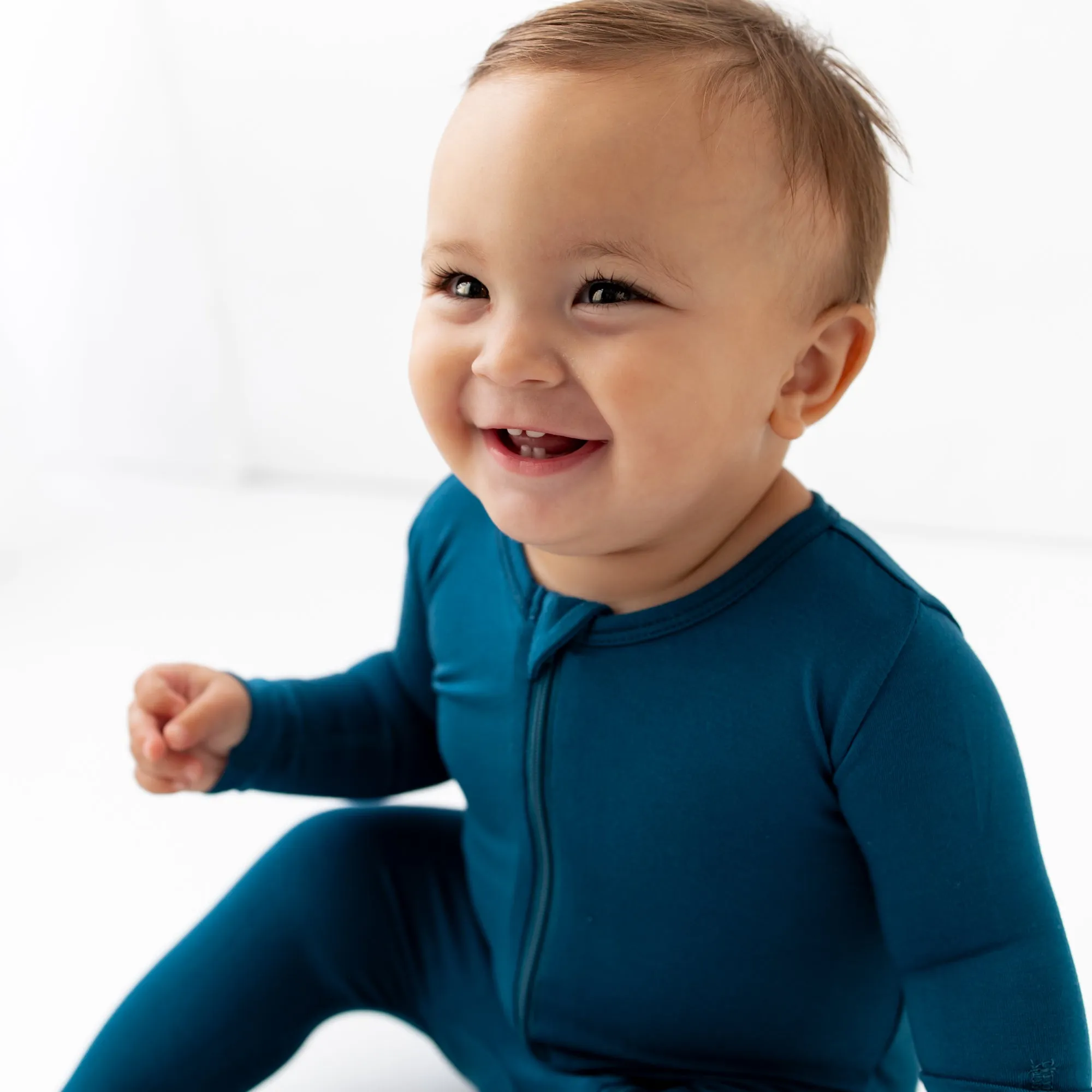 Deep Blue Zippered Footie
