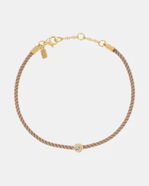 Diamond Pillow Cord Bracelet In Sandstone