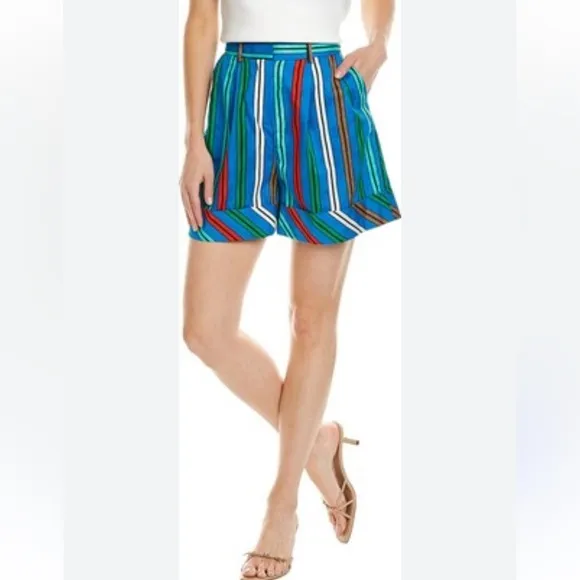 Diane von Furstenberg Shiana Linen-Blend Short, size 14, NWT