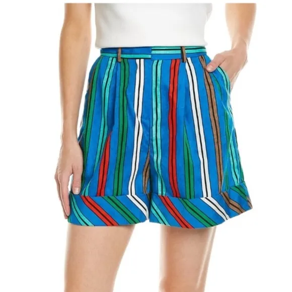 Diane von Furstenberg Shiana Linen-Blend Short, size 14, NWT
