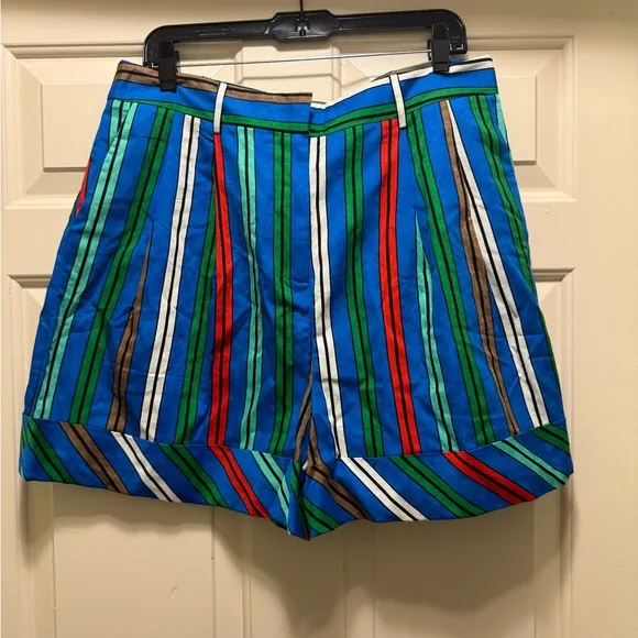 Diane von Furstenberg Shiana Linen-Blend Short, size 14, NWT