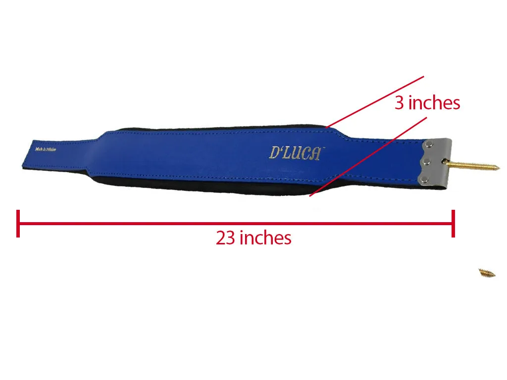 D'Luca Pro Series Genuine Leather Accordion Bass Straps 23 Inches Blue