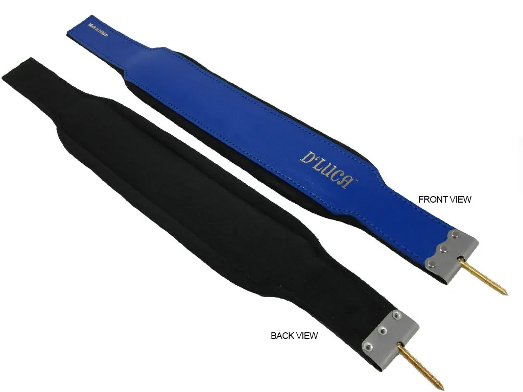D'Luca Pro Series Genuine Leather Accordion Bass Straps 23 Inches Blue