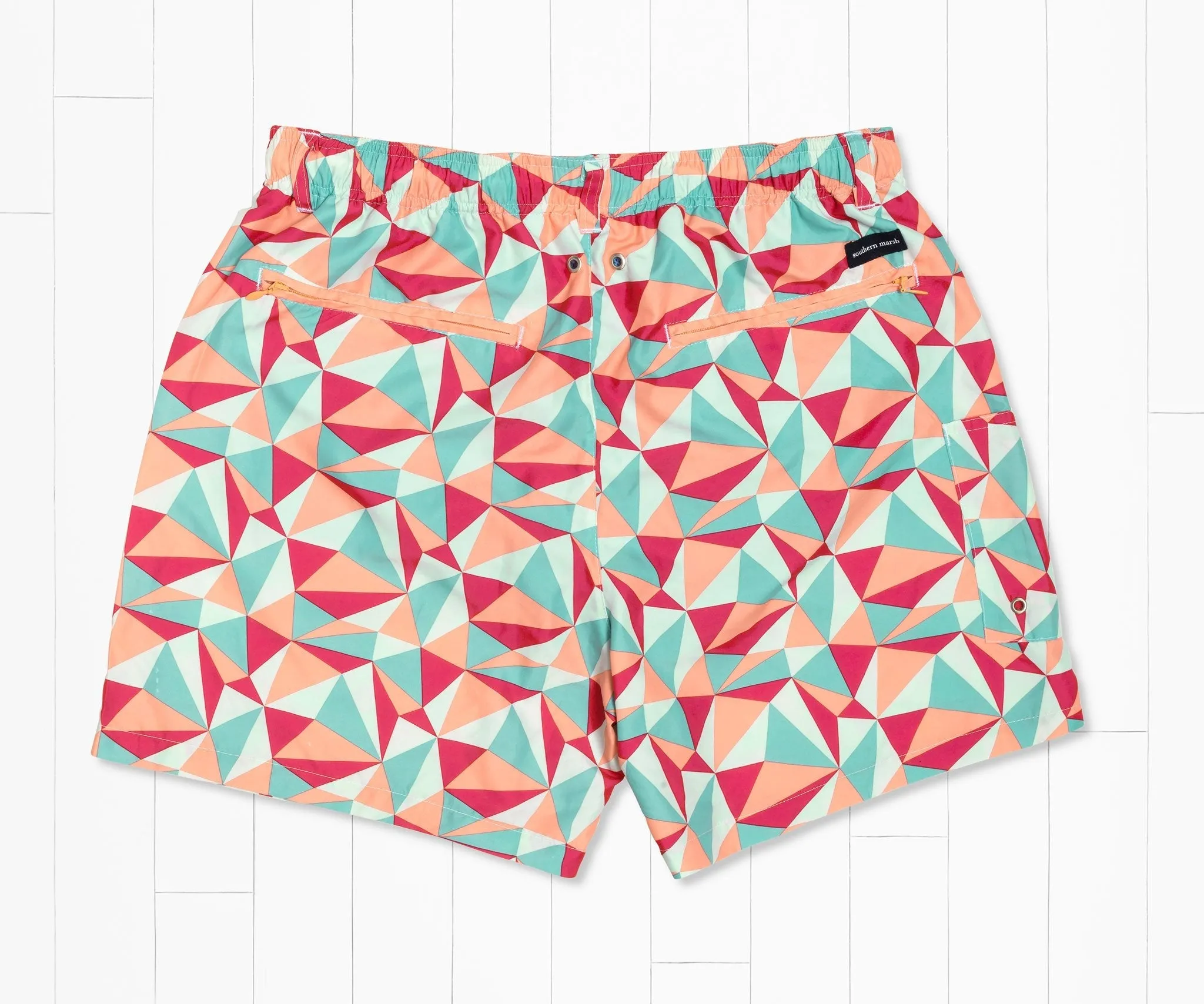 Dockside Swim Trunk- Strawberry Fizz and Peach