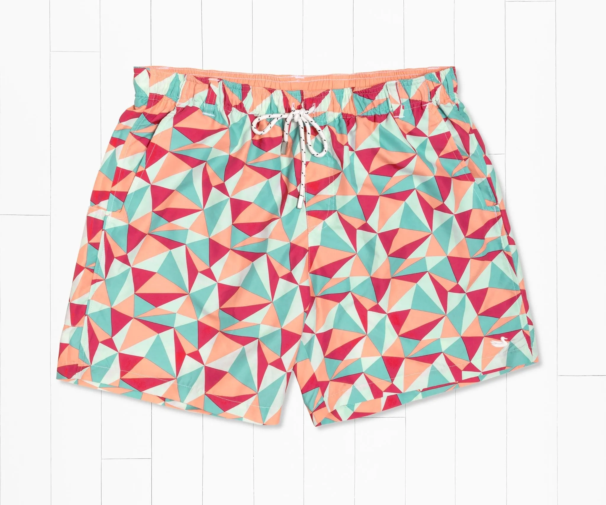 Dockside Swim Trunk- Strawberry Fizz and Peach