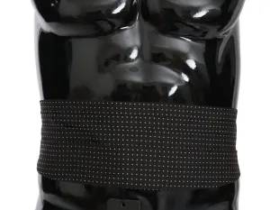 Dolce & Gabbana Elegant Black Dotted Silk Cummerbund