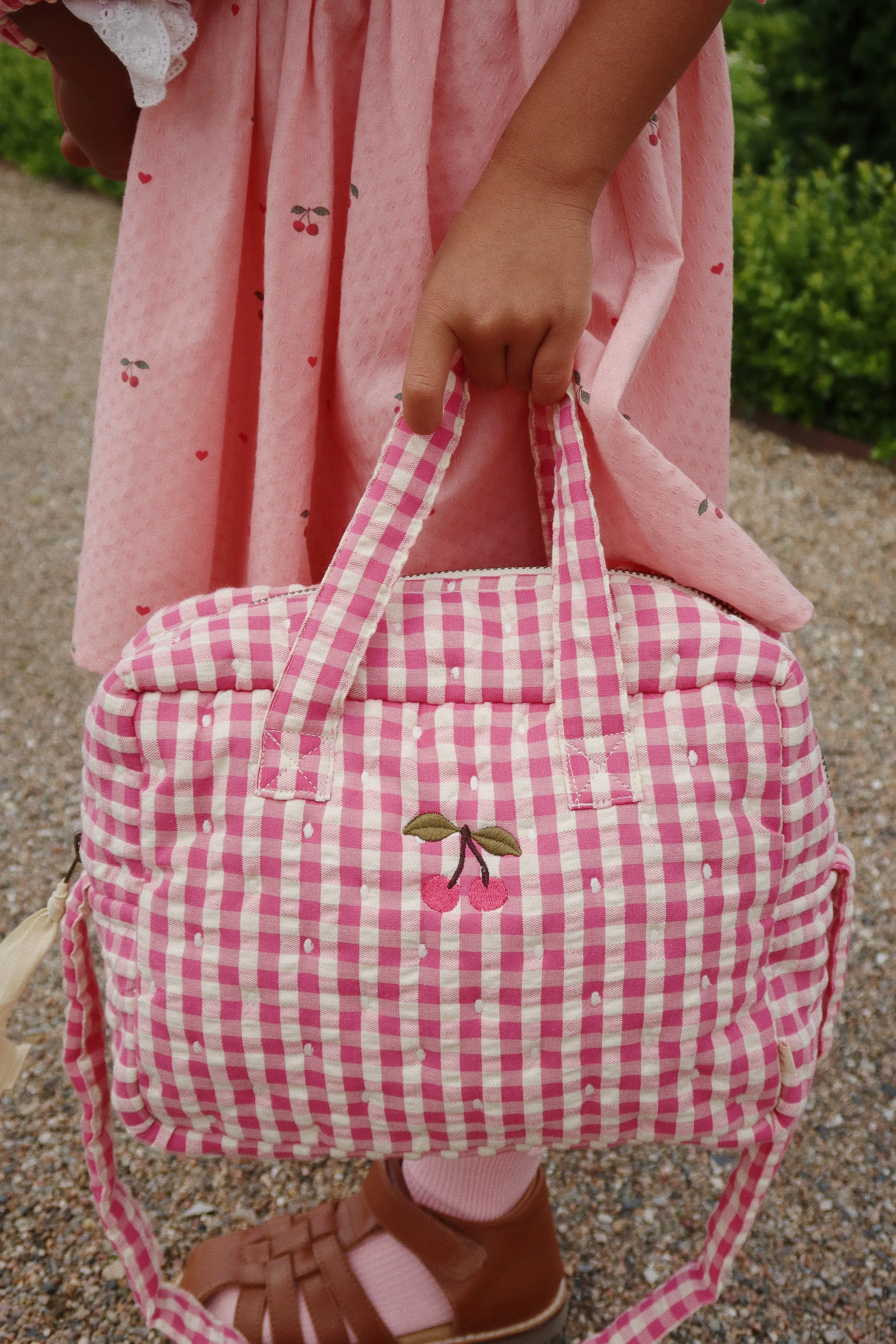 Dolls changing bag Bubblegum Check