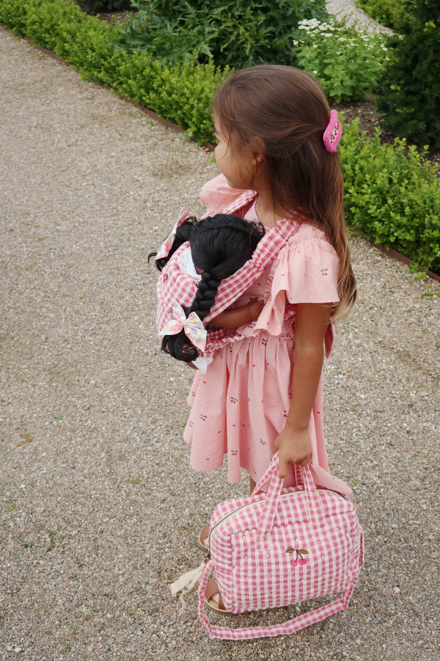 Dolls changing bag Bubblegum Check