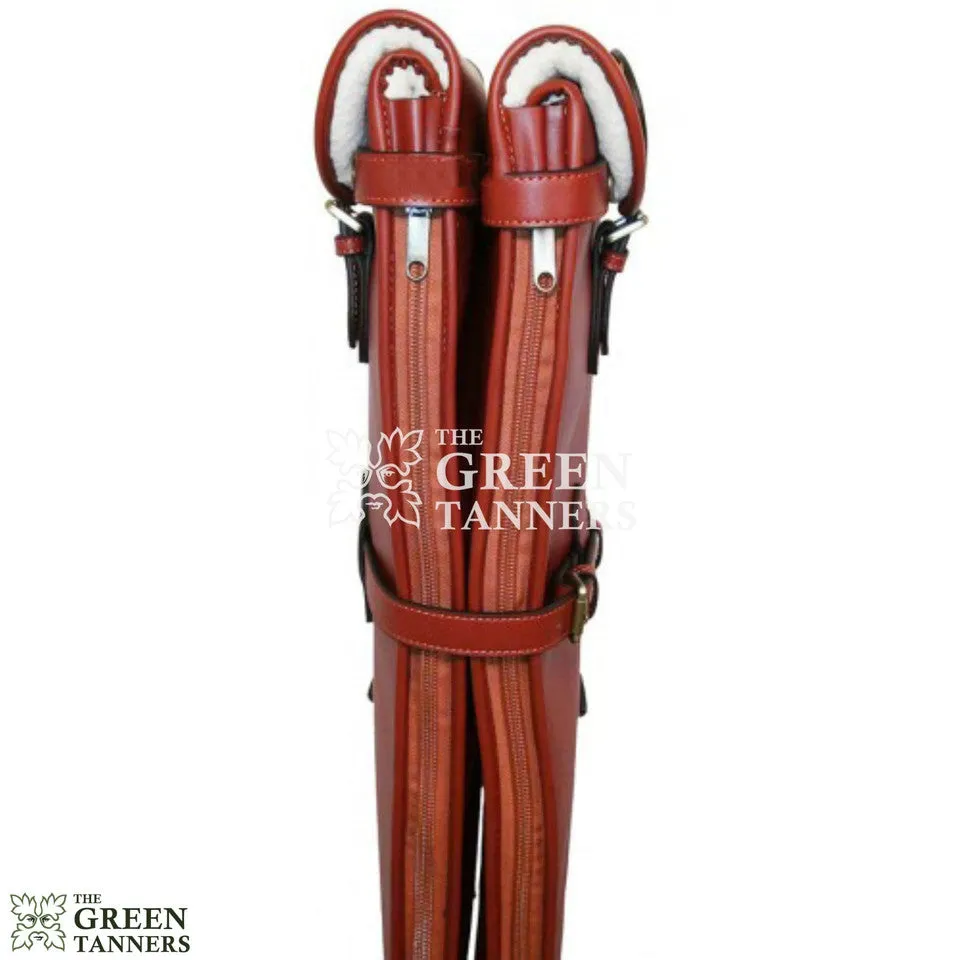 Double Leather Shotgun Case With Adjustable Shoulder Strap