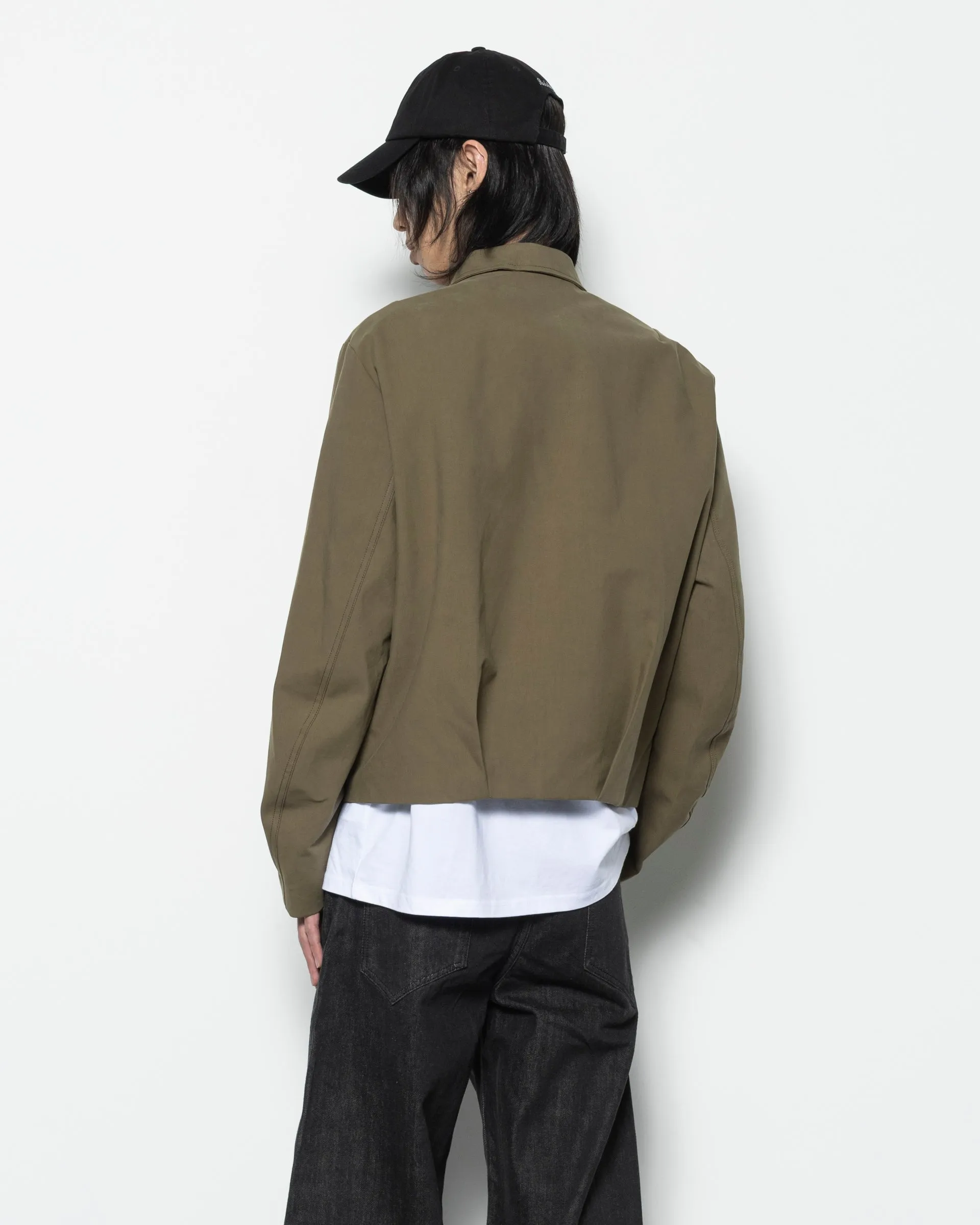 Double Placket Jacket in Khaki