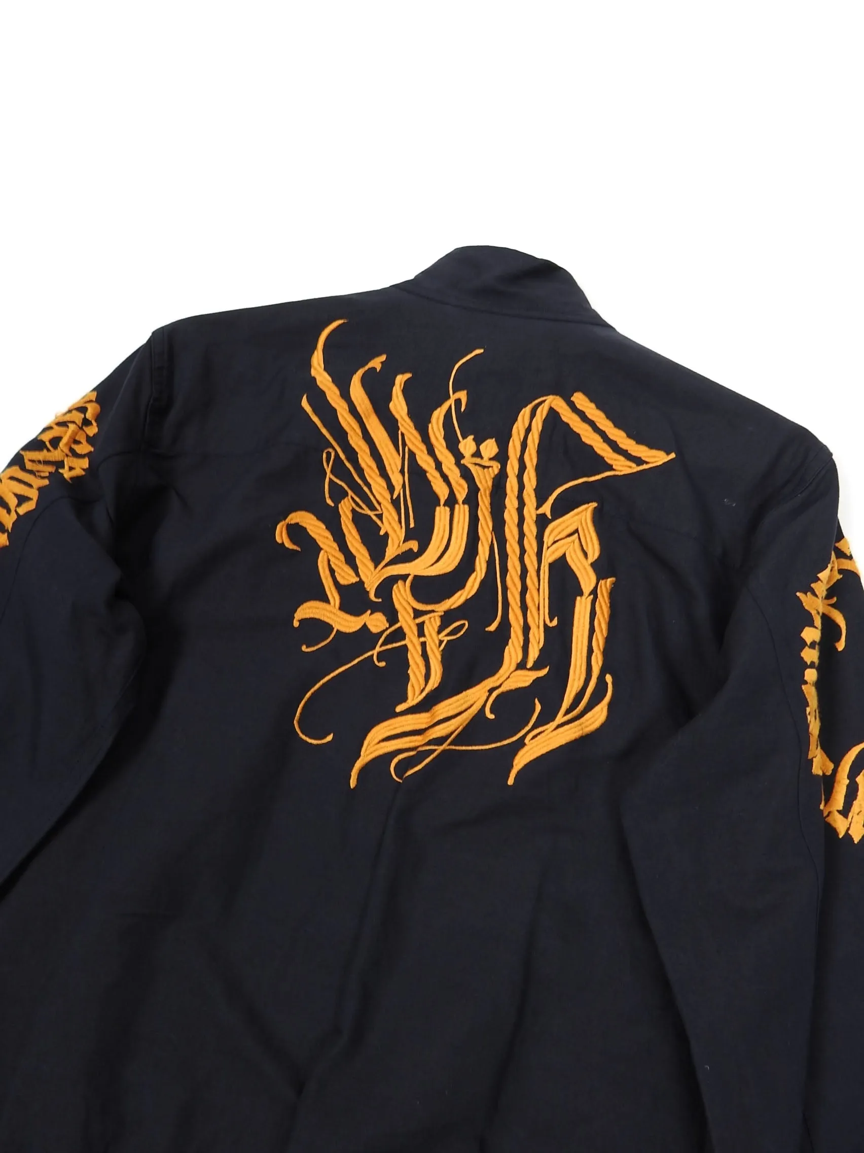 Dries Van Noten Navy Embroidered Zip Jacket Size 46
