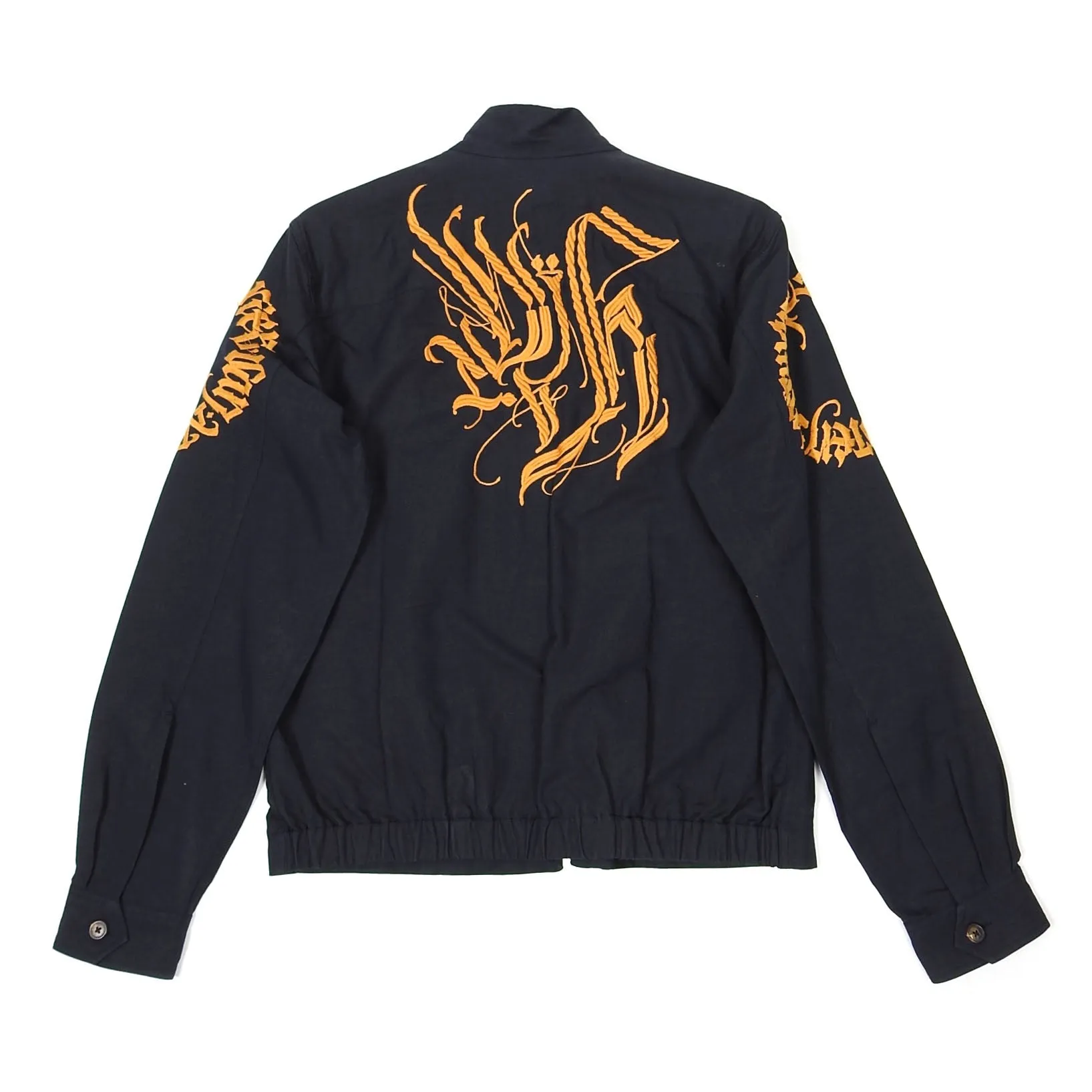 Dries Van Noten Navy Embroidered Zip Jacket Size 46