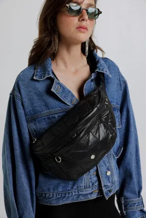 EE Black Quilt Belt Bag