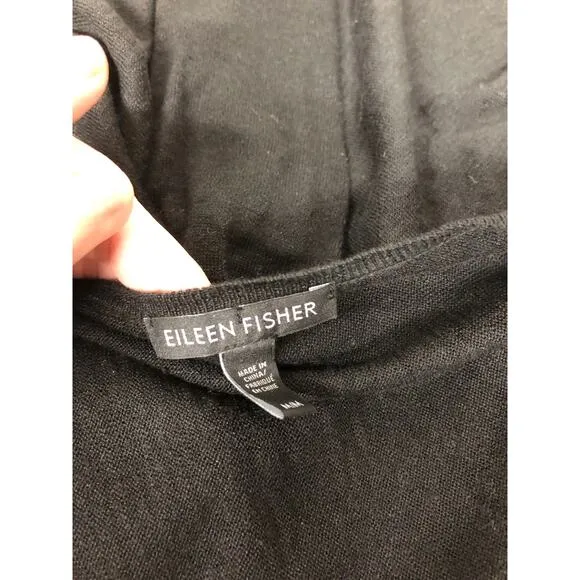 Eileen Fisher Black Scoop Neck Top Ladies Size Medium