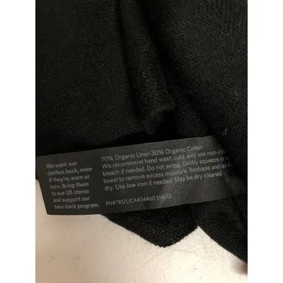Eileen Fisher Black Scoop Neck Top Ladies Size Medium