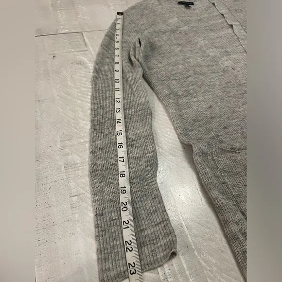 Eileen Fisher Organic Linen Longline Duster Cardigan in Grey Pockets size Medium