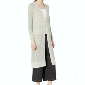 Eileen Fisher Organic Linen Melange Cardigan Size M
