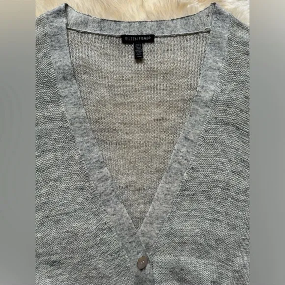 Eileen Fisher Organic Linen Melange Cardigan Size M