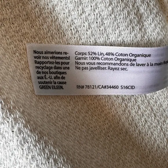 Eileen Fisher, the Fisher Project SZ Med linen cotton blend short sleeve jacket.