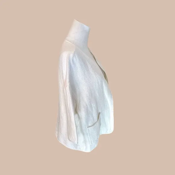 Eileen Fisher, the Fisher Project SZ Med linen cotton blend short sleeve jacket.