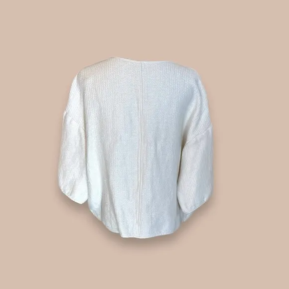 Eileen Fisher, the Fisher Project SZ Med linen cotton blend short sleeve jacket.
