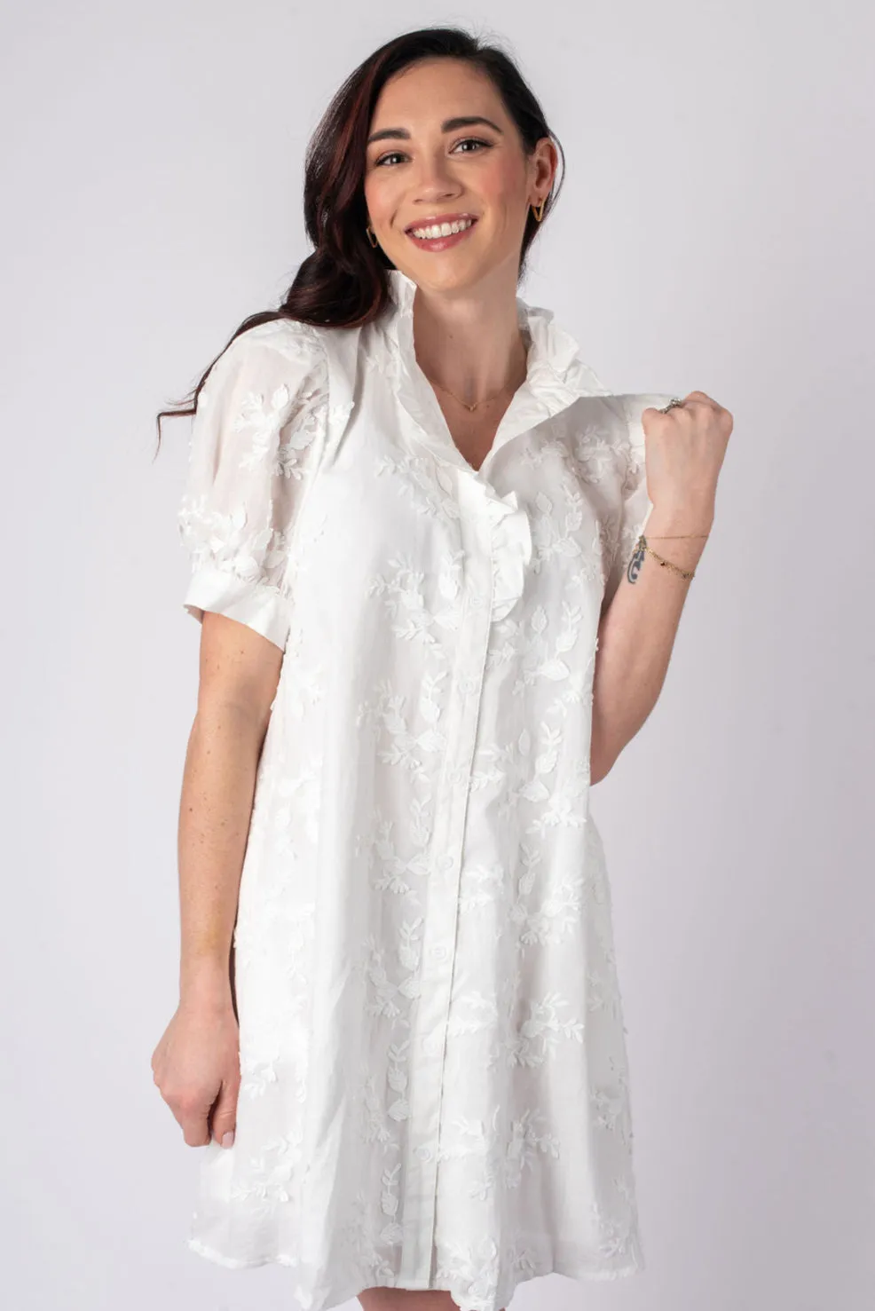 Ella Floral Applique Mini Dress