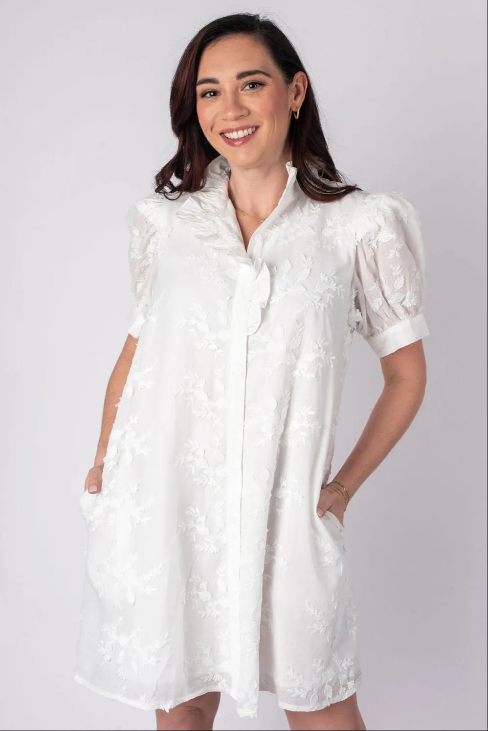 Ella Floral Applique Mini Dress