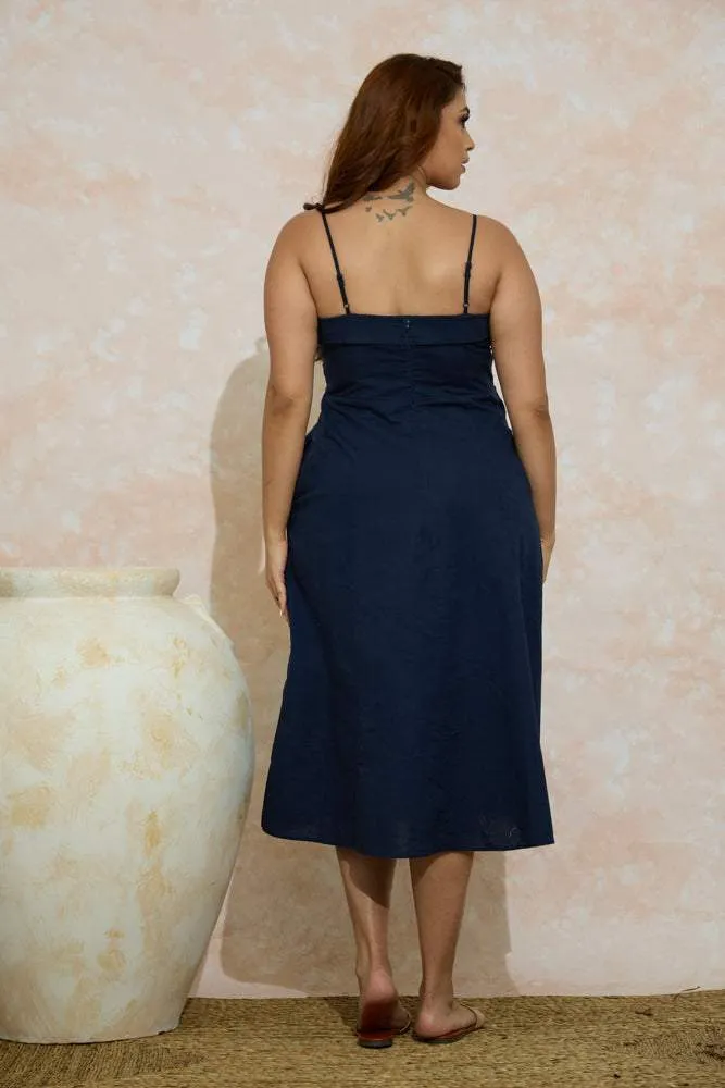 Ember Hues Linen Dress