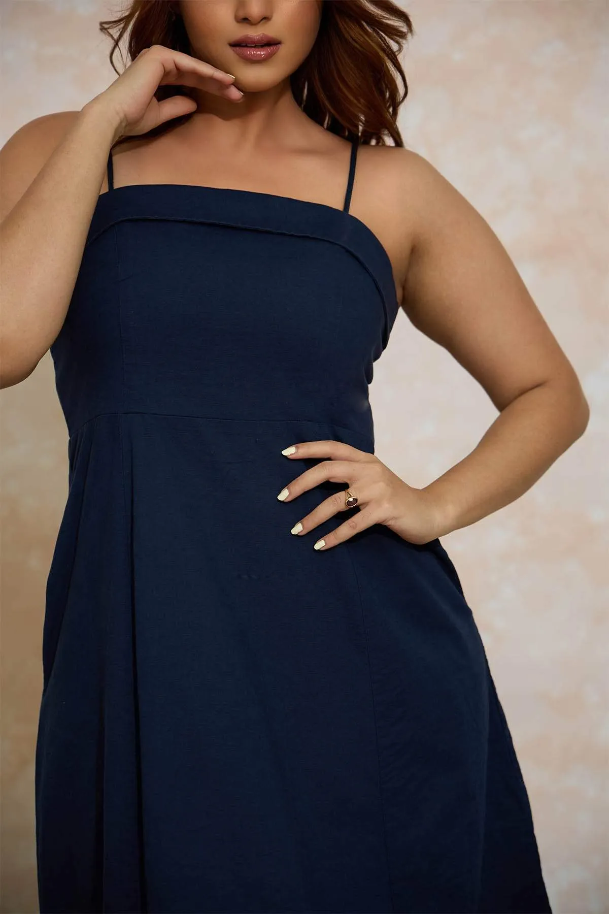Ember Hues Linen Dress
