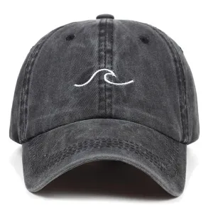 Embroidery Wavy Line Cap