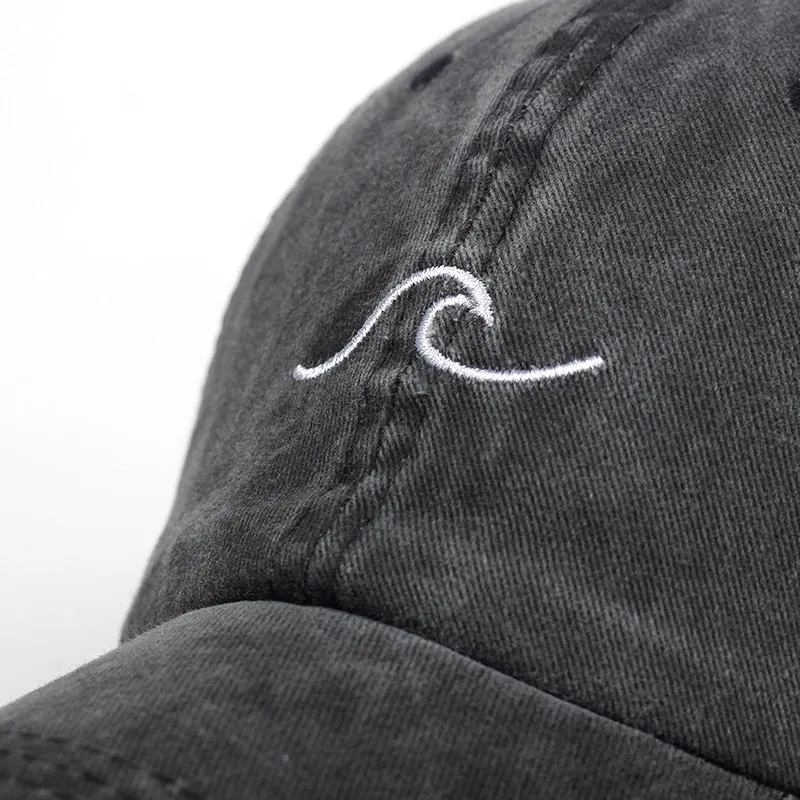 Embroidery Wavy Line Cap
