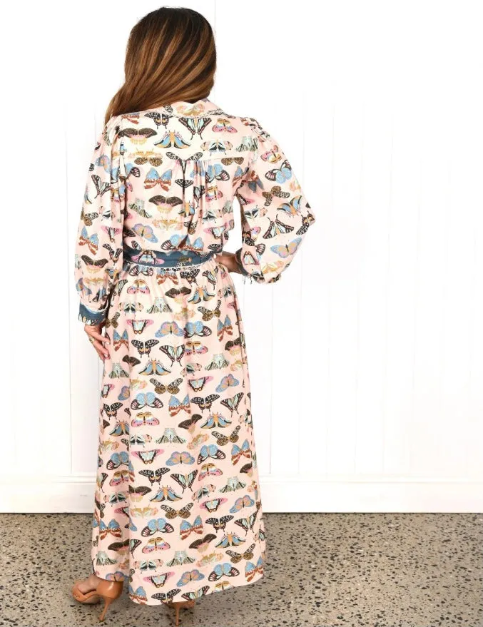 Emerge Megan Dress - Pink Buttefly