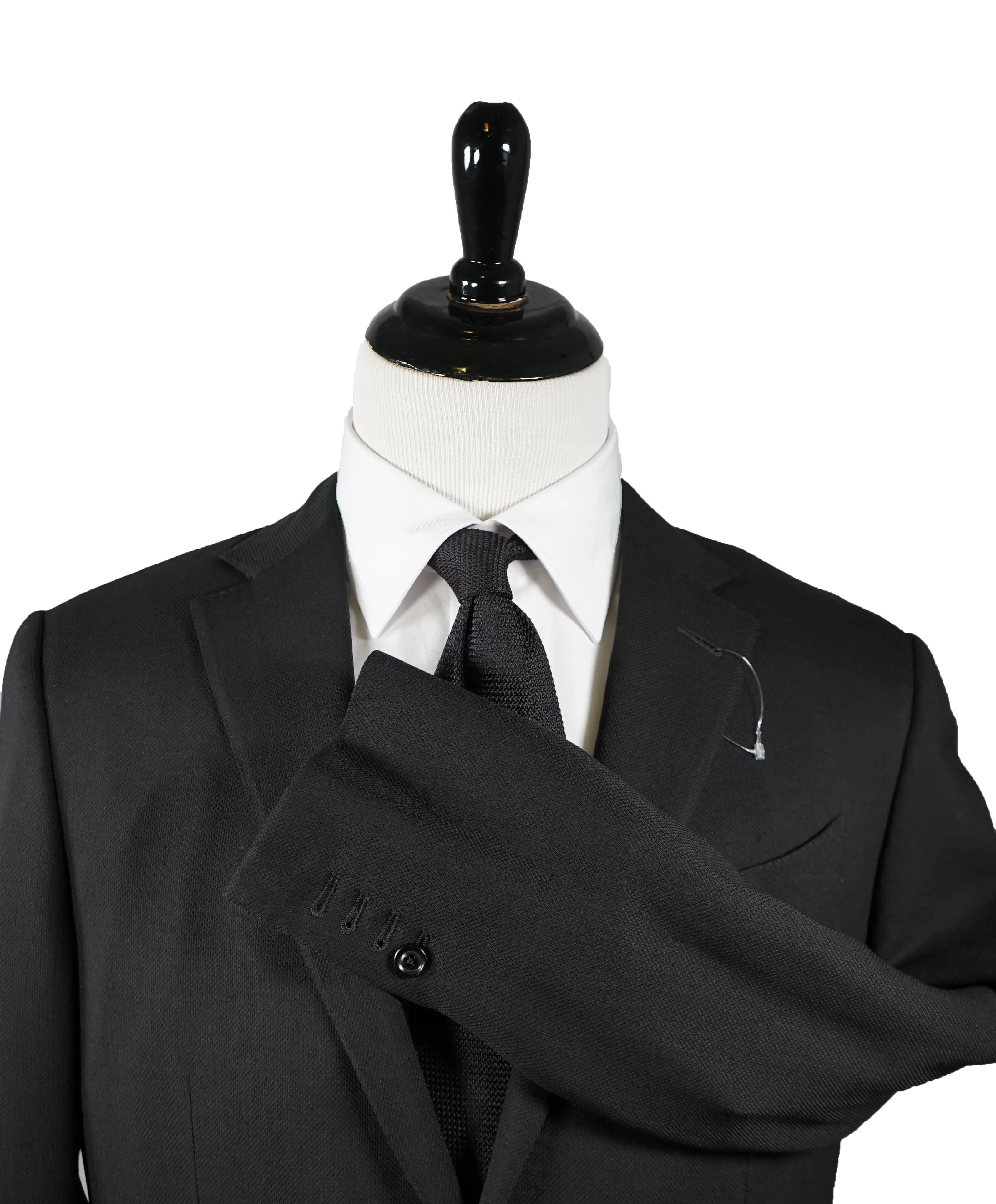 ERMENEGILDO ZEGNA - “Cool Effect” Black Hopsack Weave “10 Pocket" Blazer - 40R