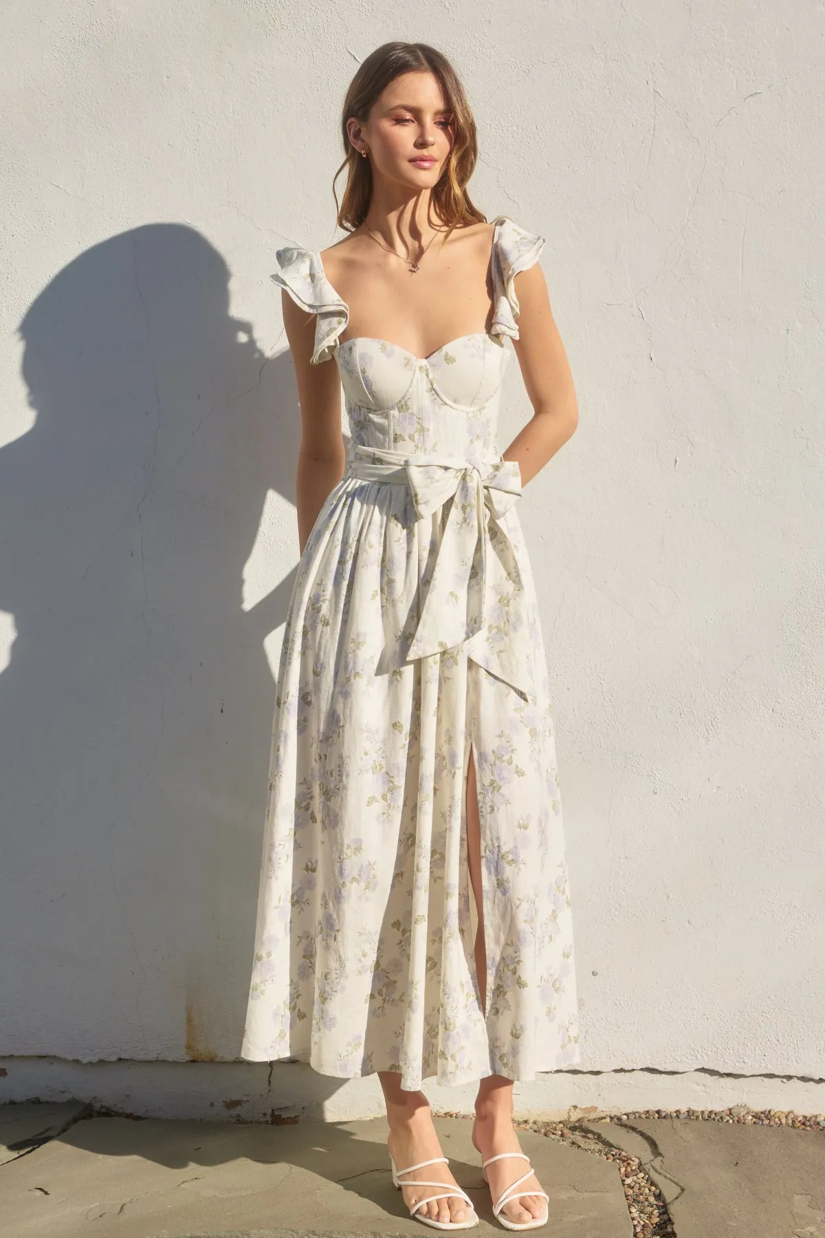 Evelyn Corset Flutter Dress