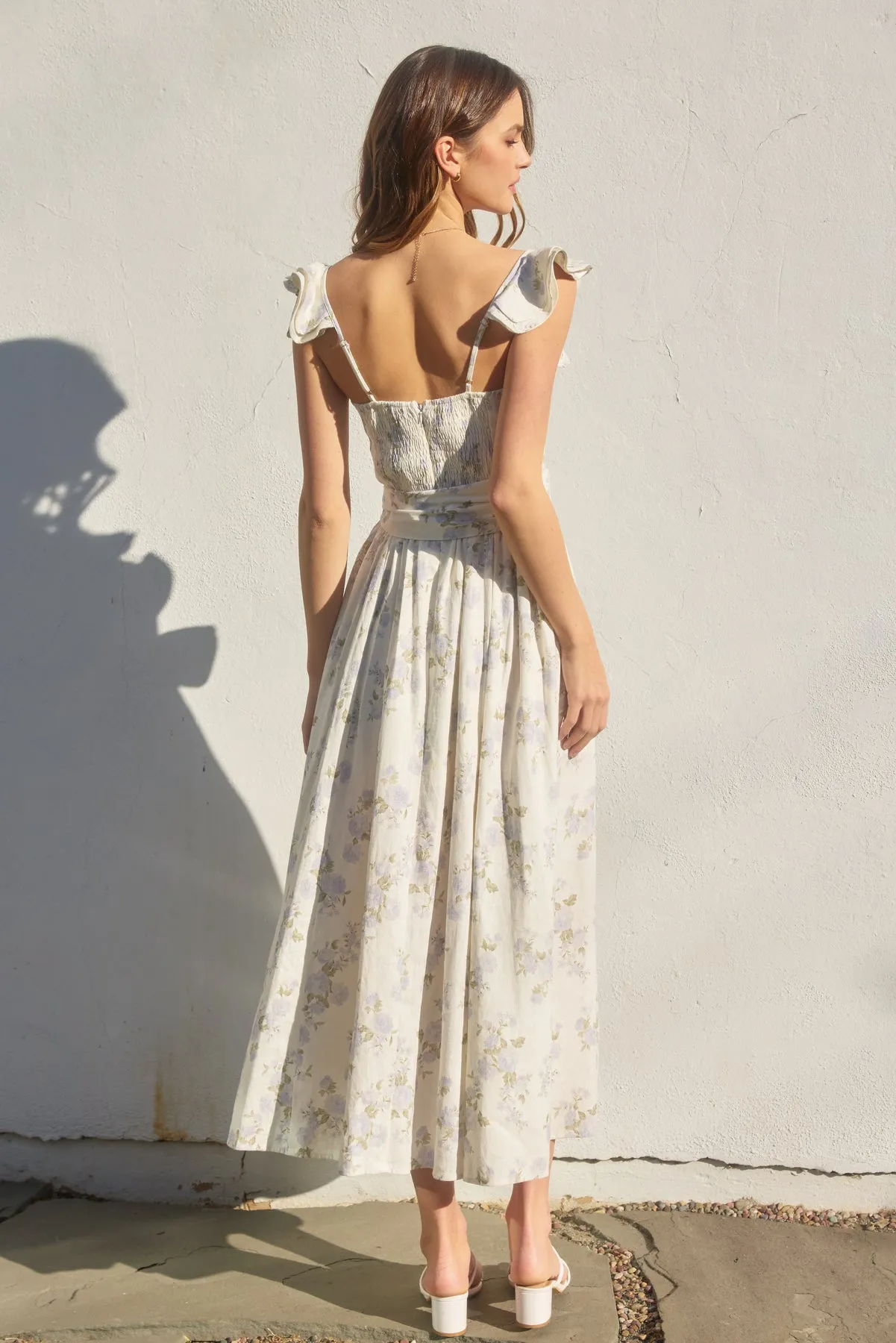 Evelyn Corset Flutter Dress