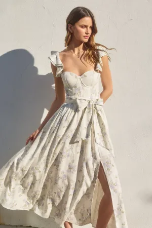 Evelyn Corset Flutter Dress