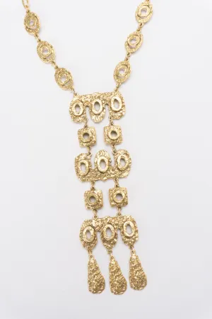 Eyelet Pendant Plate Necklace