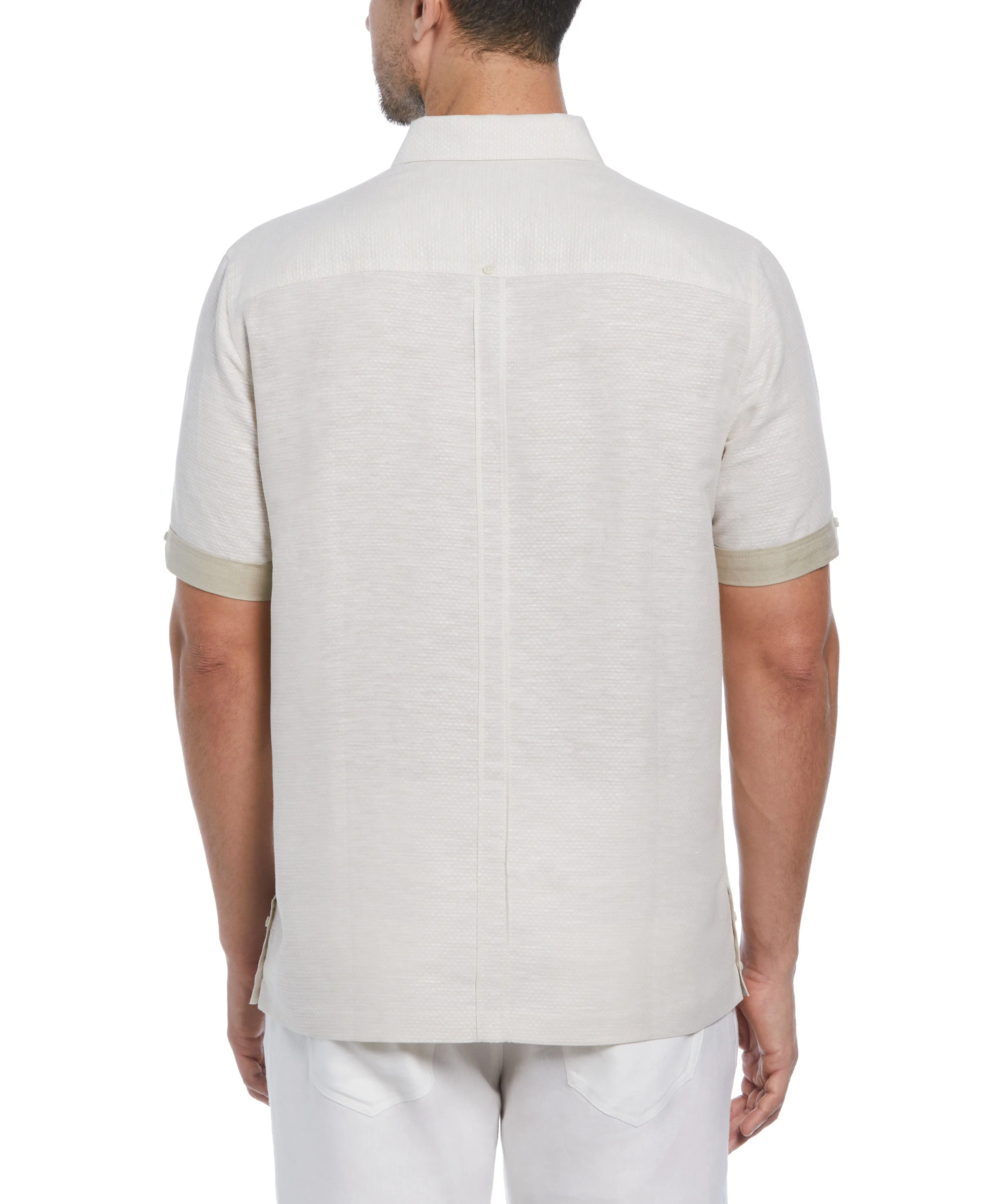 Fashion Double Pocket Guayabera Shirt
