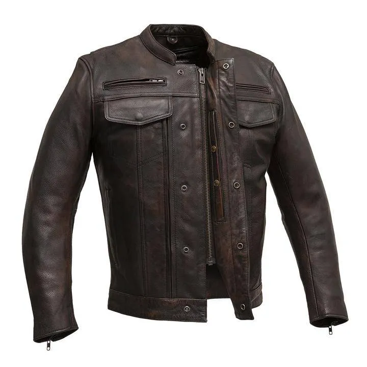 First Mfg Co. Men's RAIDER Motorcycle Leather Jacket