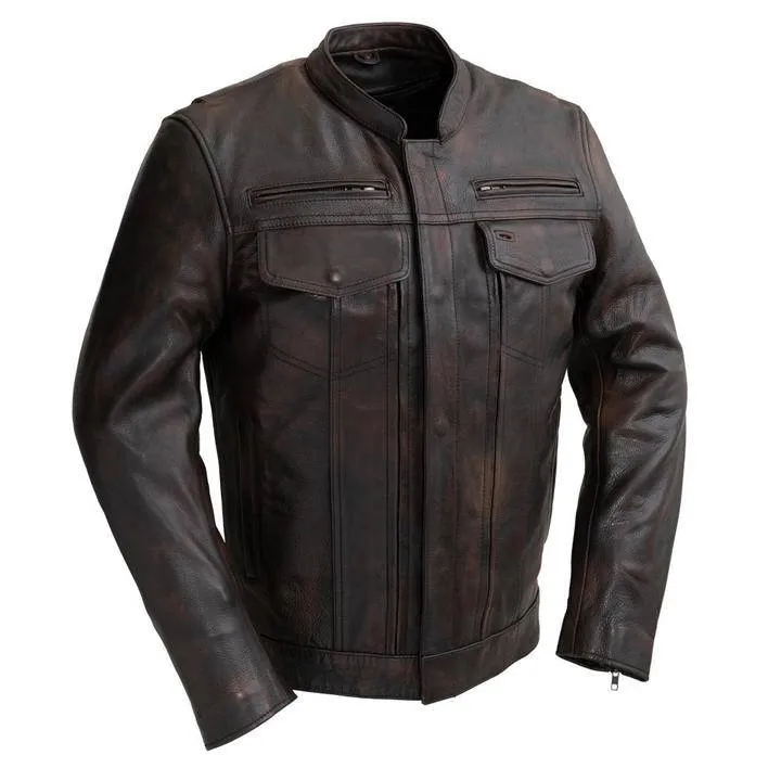 First Mfg Co. Men's RAIDER Motorcycle Leather Jacket