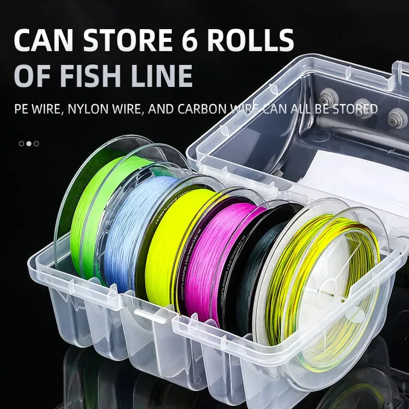 Fishing line Tackle box storage 6 Compartments monofilament organiser