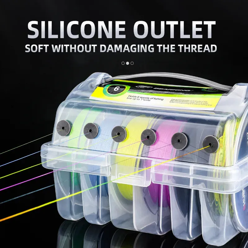 Fishing line Tackle box storage 6 Compartments monofilament organiser